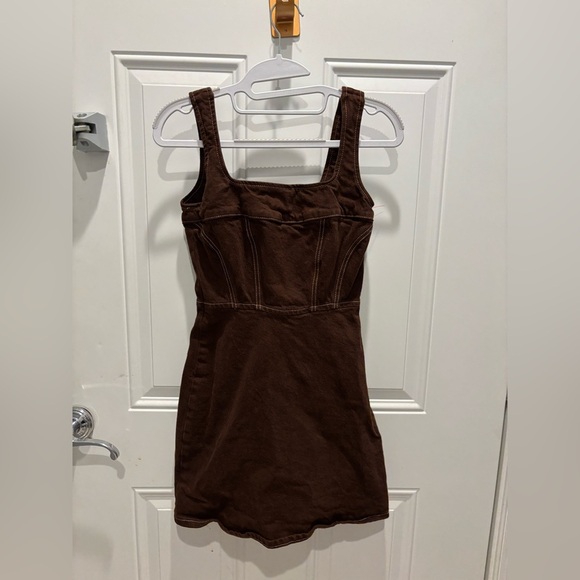 Reformation Davies Bustier Denim Mini Dress - Picture 3 of 5